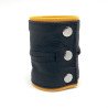 The Red Poignet bracelet de force en cuir - Noir/Jaune-  avec zip